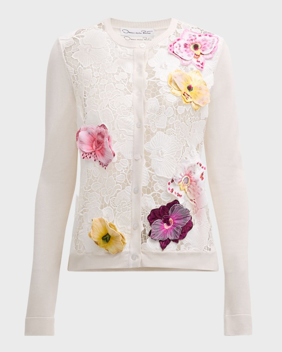 Orchid Embroidered Lace Cardigan